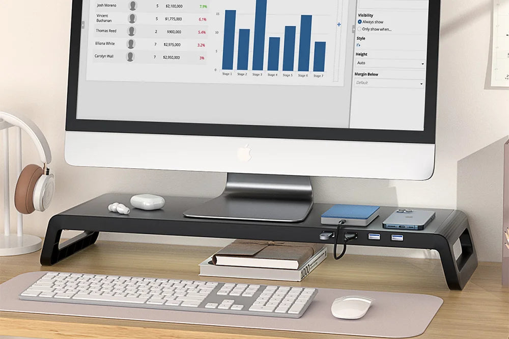 Support moniteur avec USB 3.0